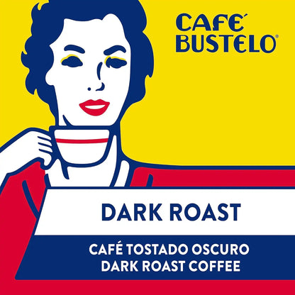 Café Bustelo Espresso Dark Roast Ground Coffee Brick,10 Ounce,(Pack of 24)