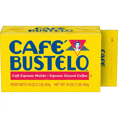 Café Bustelo Espresso Dark Roast Ground Coffee Brick, 16 Ounces (Pack of 1)
