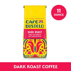 Café Bustelo Dark Roast Ground Coffee 11 Ounce Bag (Pack of 2)