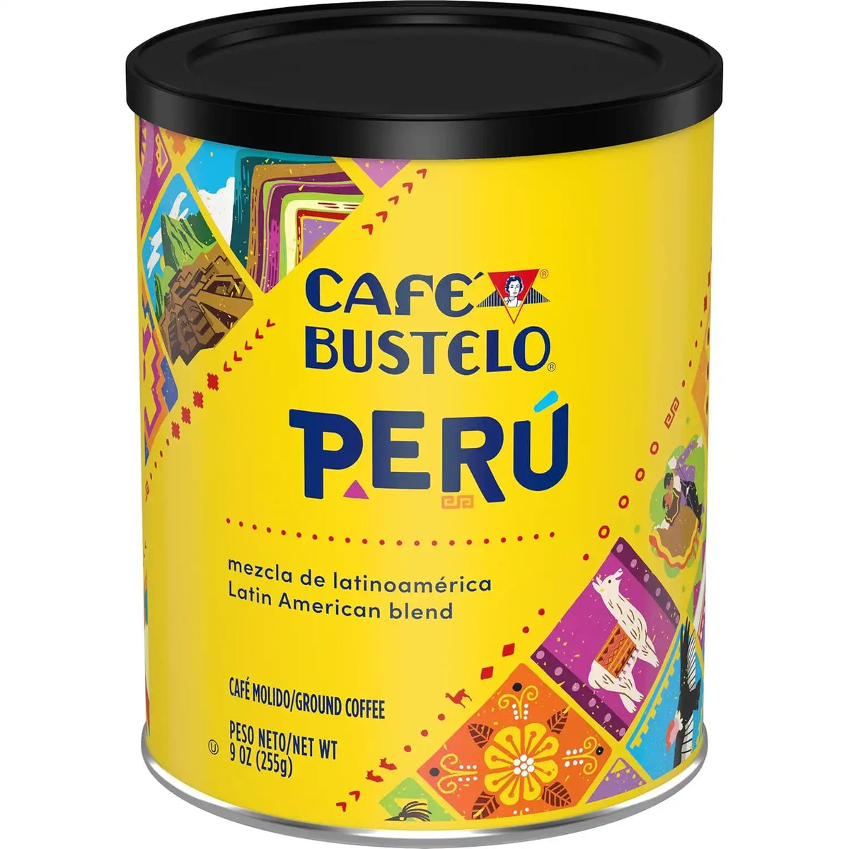 Café Bustelo Peru Latin American Blend Dark Roast Ground Coffee, 9 Ounce (Pack of 6)