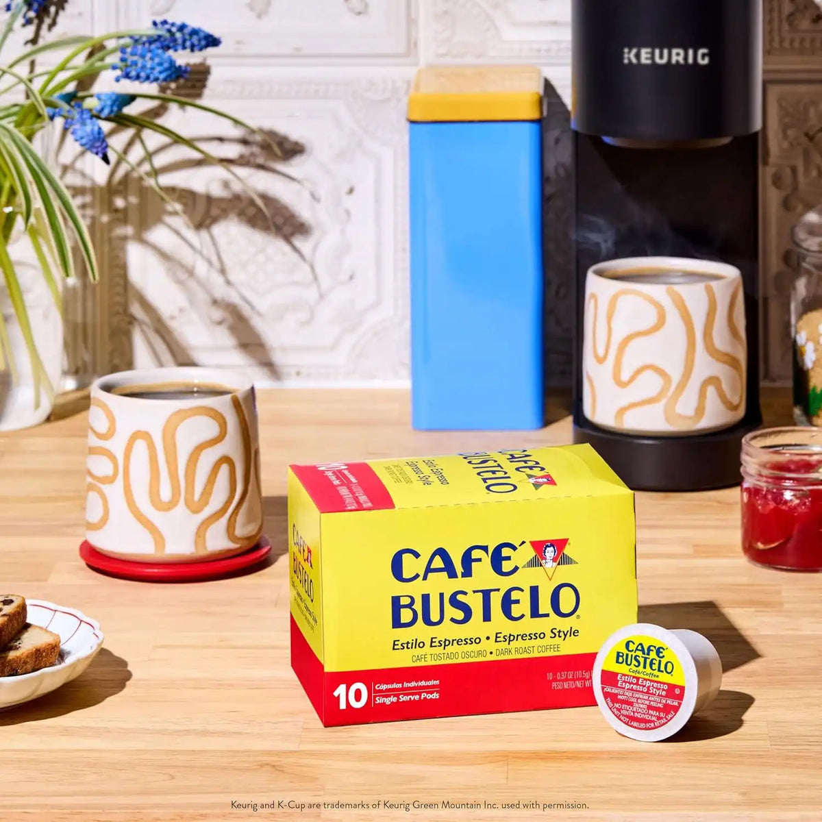 Café Bustelo Espresso Style Dark Roast, Single Serve Coffee Pods, 10 Count (Pack of 6)