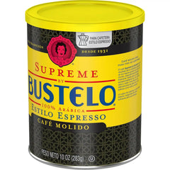 Café Bustelo Supreme by Bustelo Espresso Style Medium-Dark Roast Ground Coffee, 10 Ounce (Pack of 12)