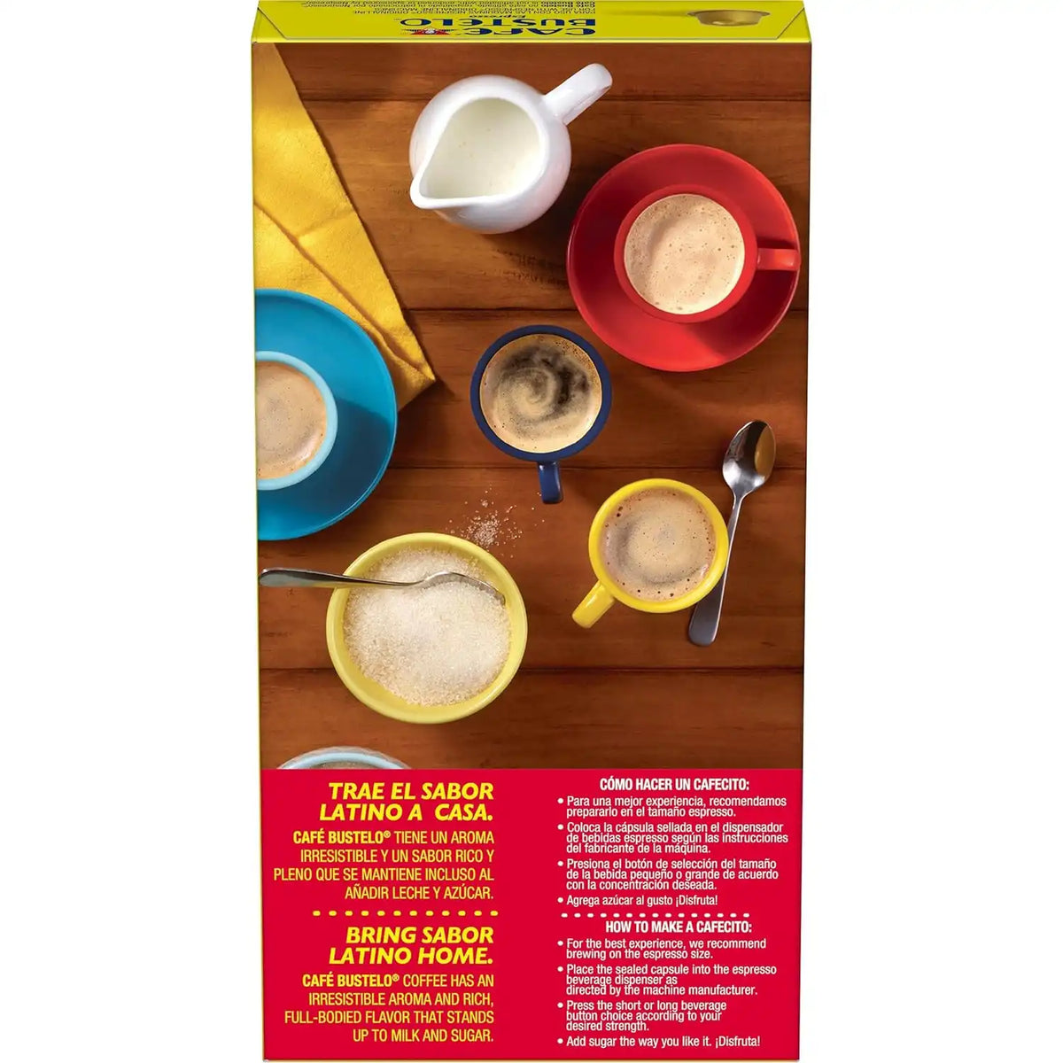 Café Bustelo Aluminum Espresso Capsules, Dark Roast Coffee, Nespresso Original Line Compatible, Intensity 11, 10 Count (Pack of 8)
