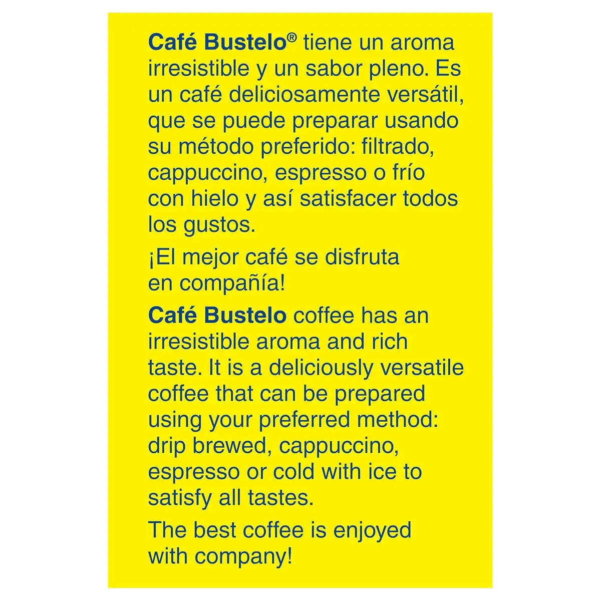 Café Bustelo, Espresso Style Dark Roast Ground Coffee, Vacuum-Packed 10 oz. Brick
