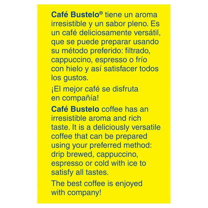 Café Bustelo Espresso Ground Coffee, Dark Roast, 10-Ounce Brick, (Pack of 12)