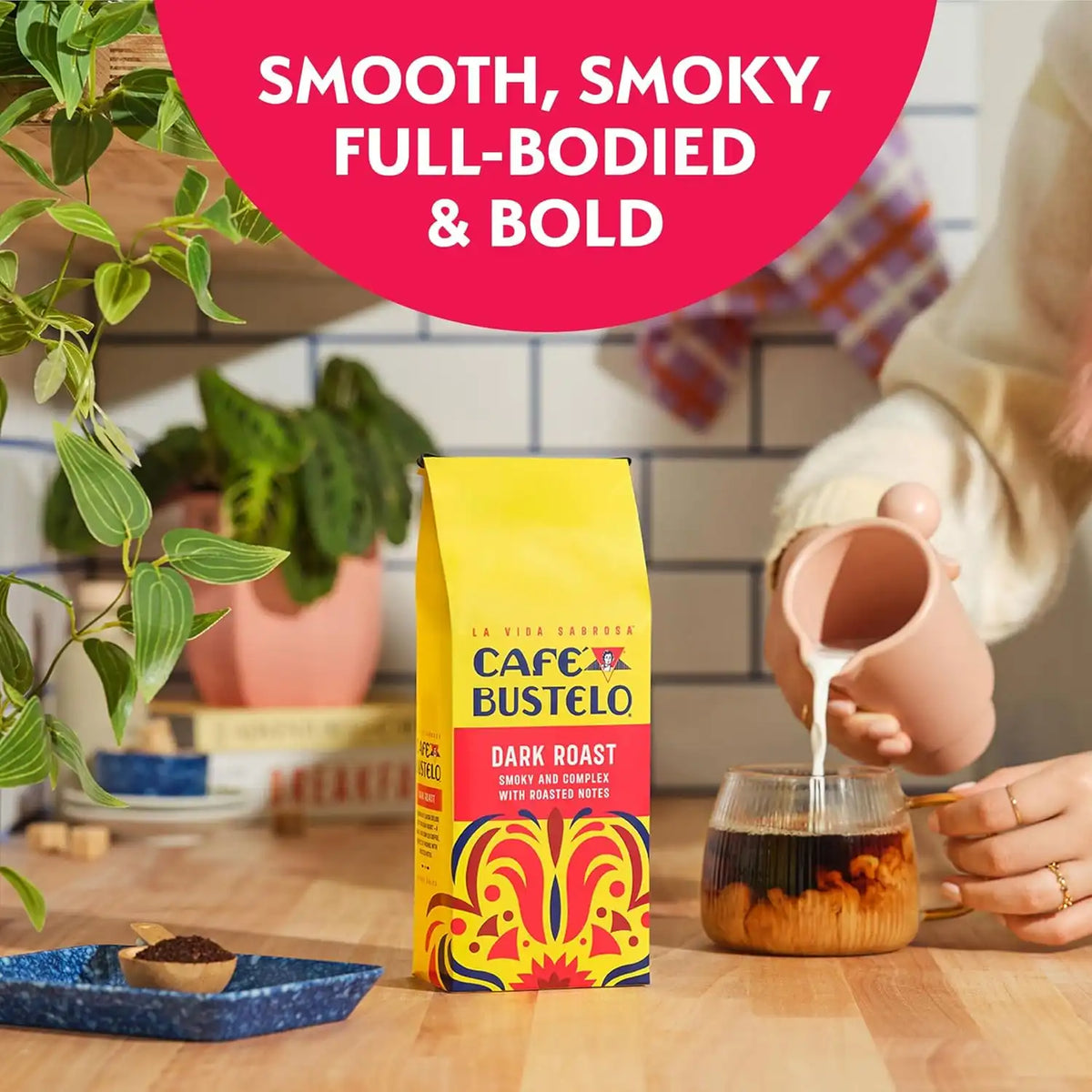Café Bustelo Dark Roast Ground Coffee 11 Ounce Bag (Pack of 2)