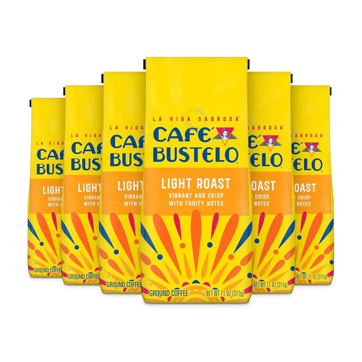 Café Bustelo Light Roast Ground Coffee, 11-Oz. Bag (Pack of 6)